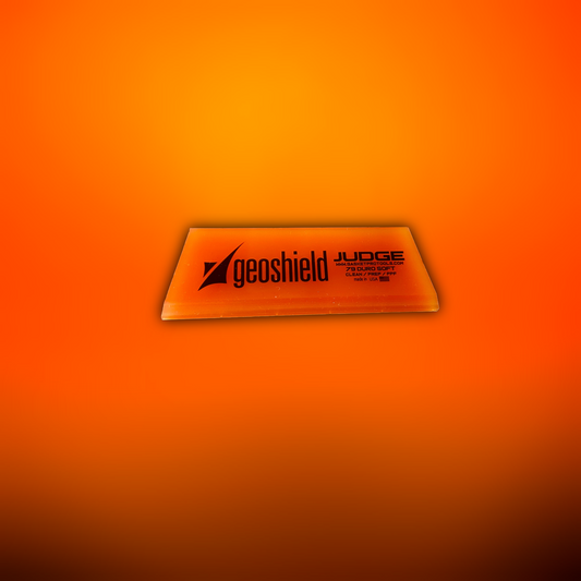 The “Judge" Blade - 5" Orange Geoshield Logo