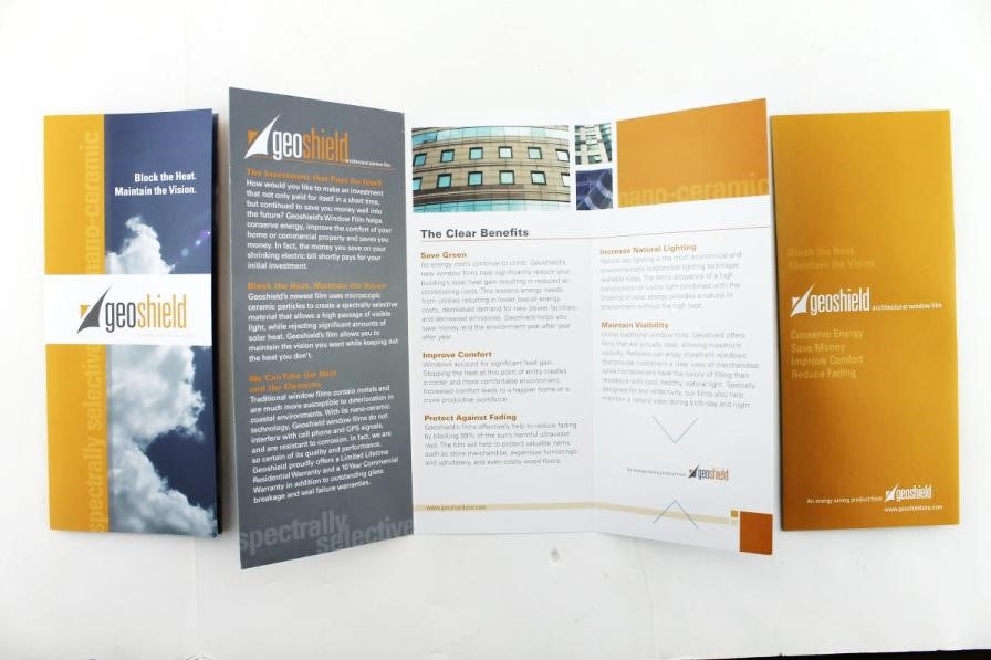 Trifold Brochure explaining benefits of our architectural lines of film